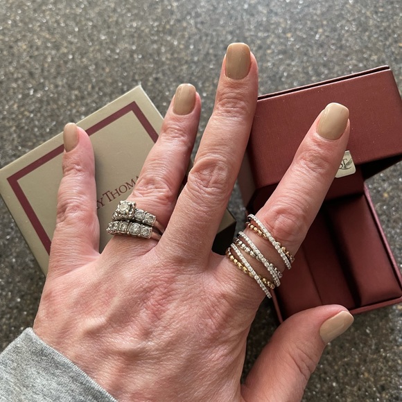 Nava-Dee 14kt White Gold Custom .25cw Diamond Ring - Picture 3 of 5